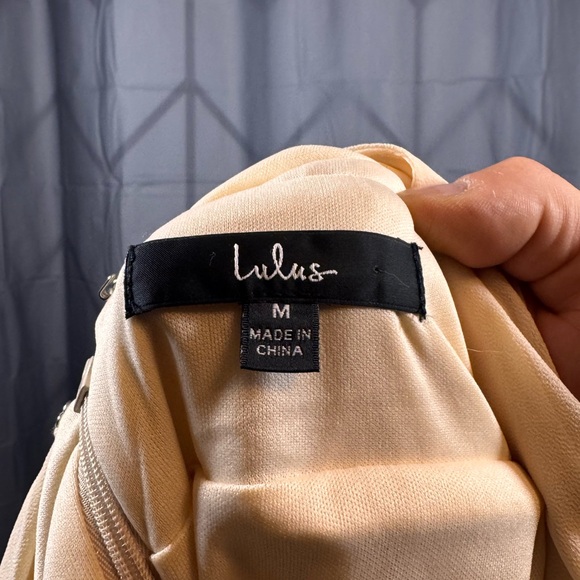 Lulu's Cream Backless Halter Dress - Picture 5 of 5